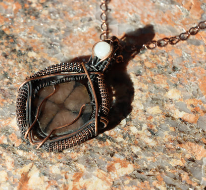 Přívěšek andalusit a měsíční kámen "Chiastolit – Kámen vnitřního kříže" - Supreme Panthers