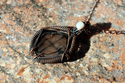 Přívěšek andalusit a měsíční kámen "Chiastolit – Kámen vnitřního kříže" - Supreme Panthers