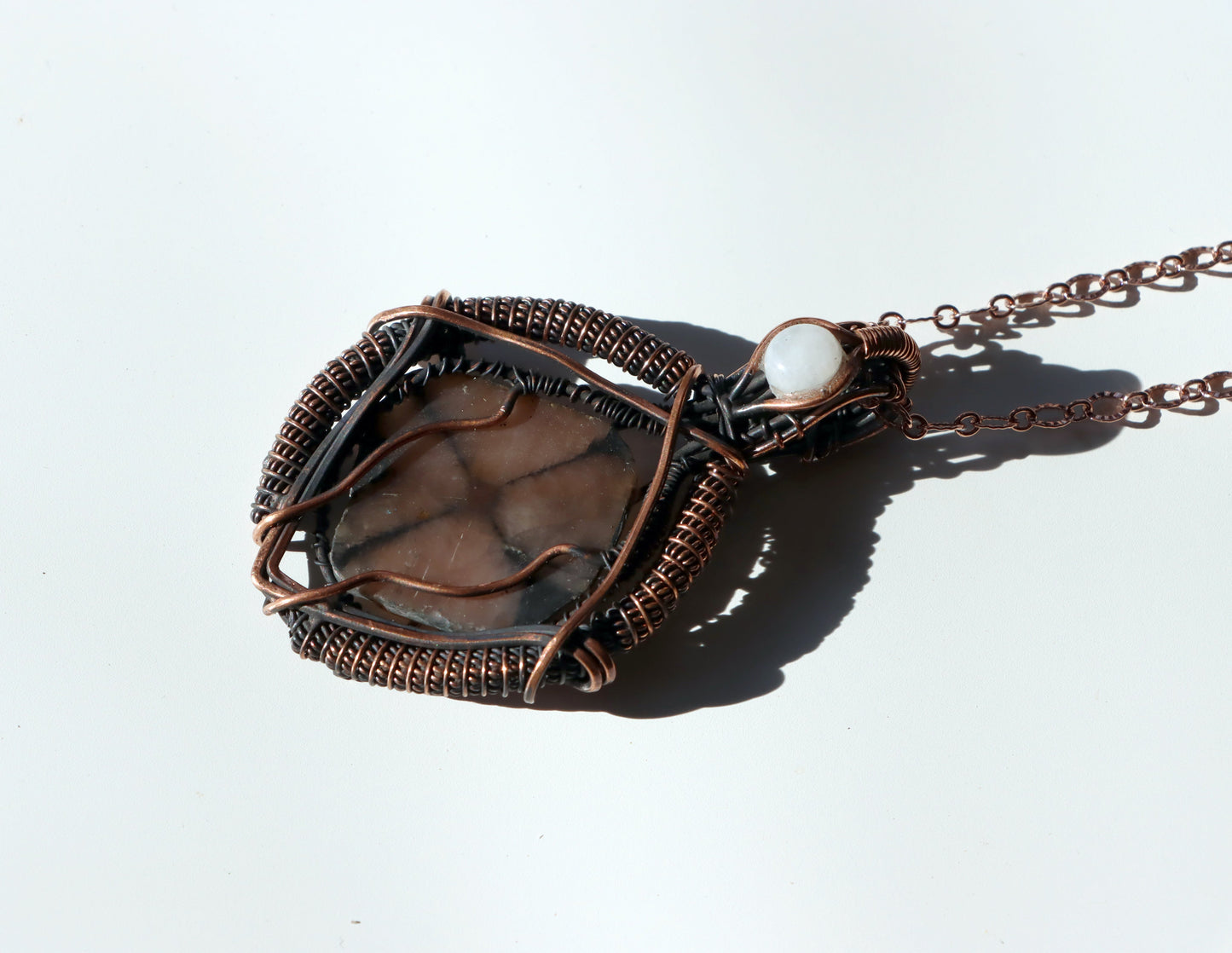 Přívěšek andalusit a měsíční kámen "Chiastolit – Kámen vnitřního kříže" - Supreme Panthers