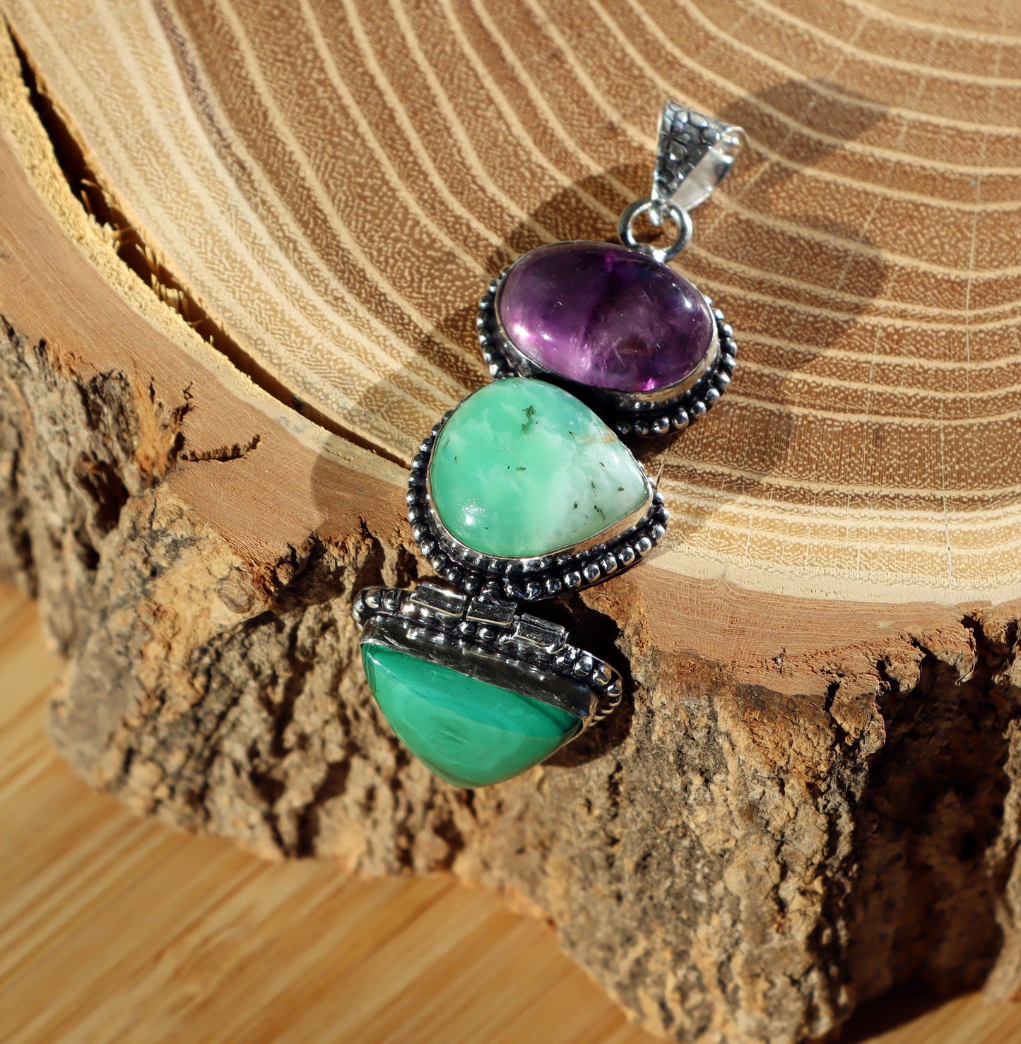 Přívěšek chryzopras ametyst malachit - Supreme Panthers