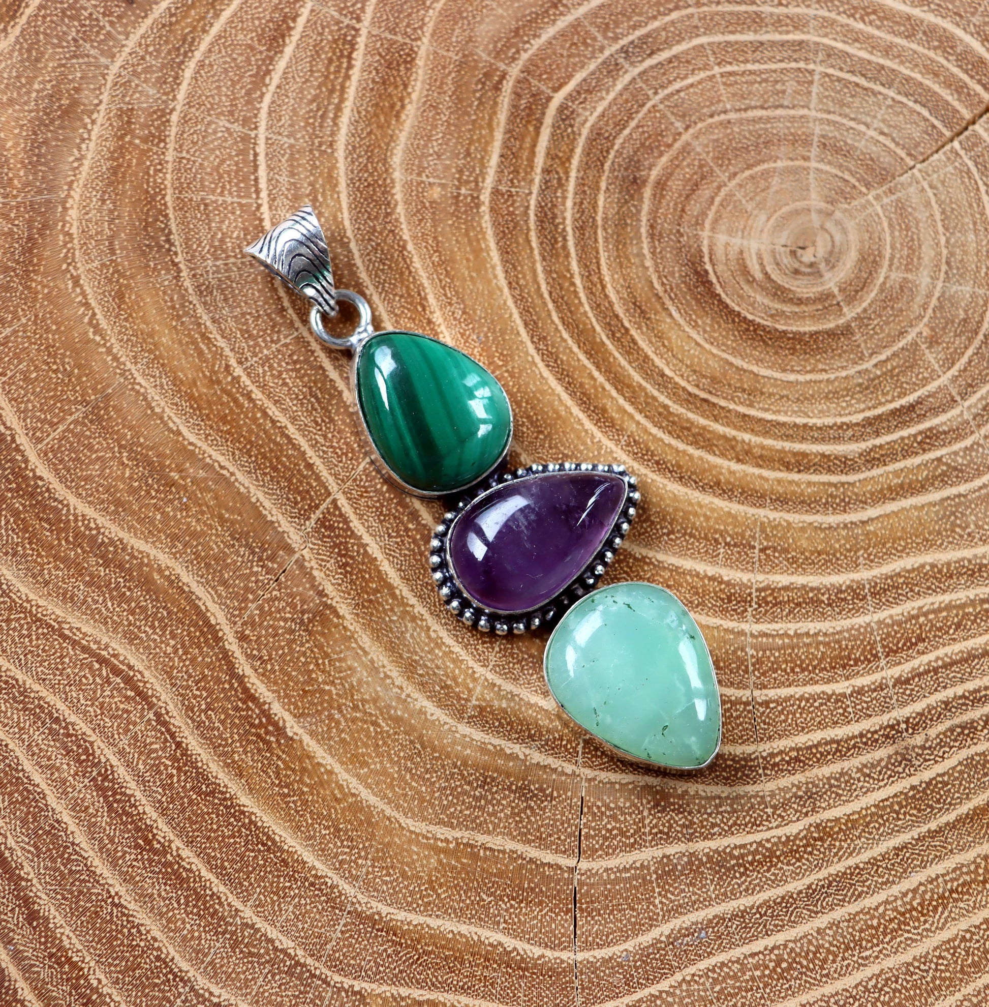 Přívěšek chryzopras ametyst malachit - Supreme Panthers