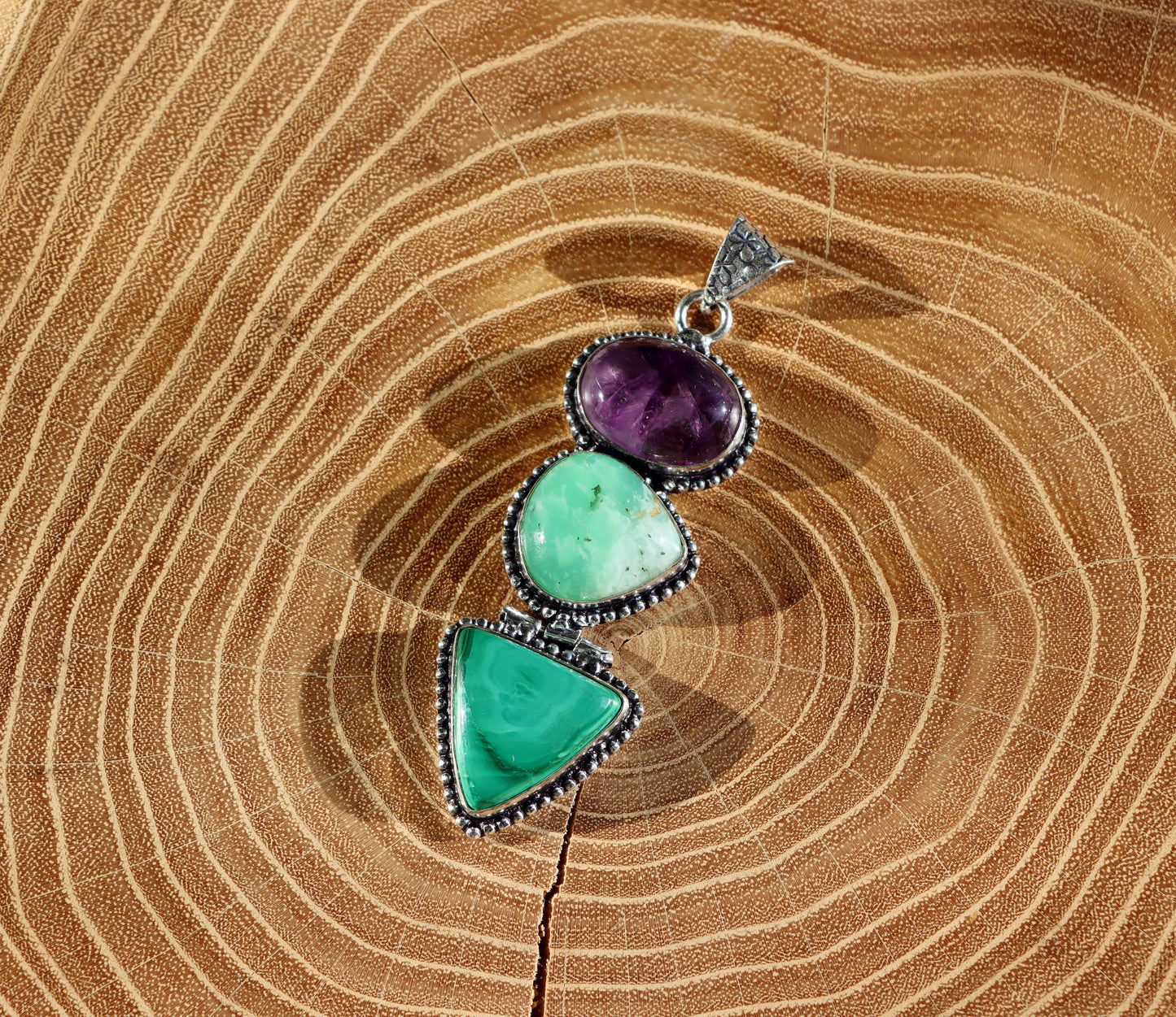 Přívěšek chryzopras ametyst malachit - Supreme Panthers