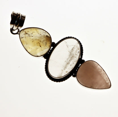 Přívěšek čirý křišťál citrín růženín - Supreme Panthers