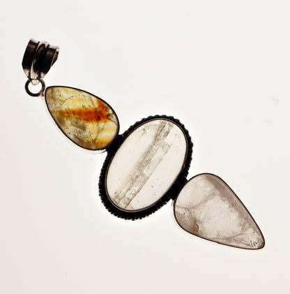 Přívěšek čirý křišťál citrín růženín - Supreme Panthers