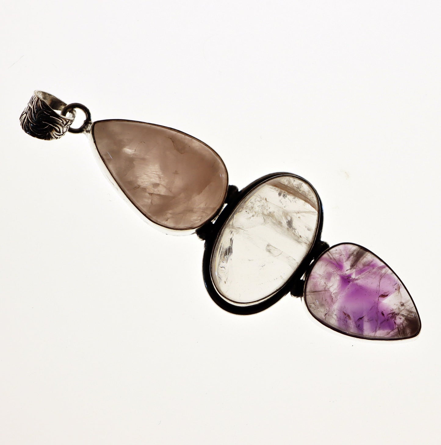 Přívěšek čirý křišťál růženín ametyst - Supreme Panthers