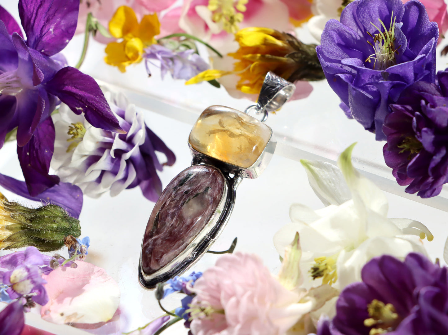 Přívěšek citrín charoit - Supreme Panthers