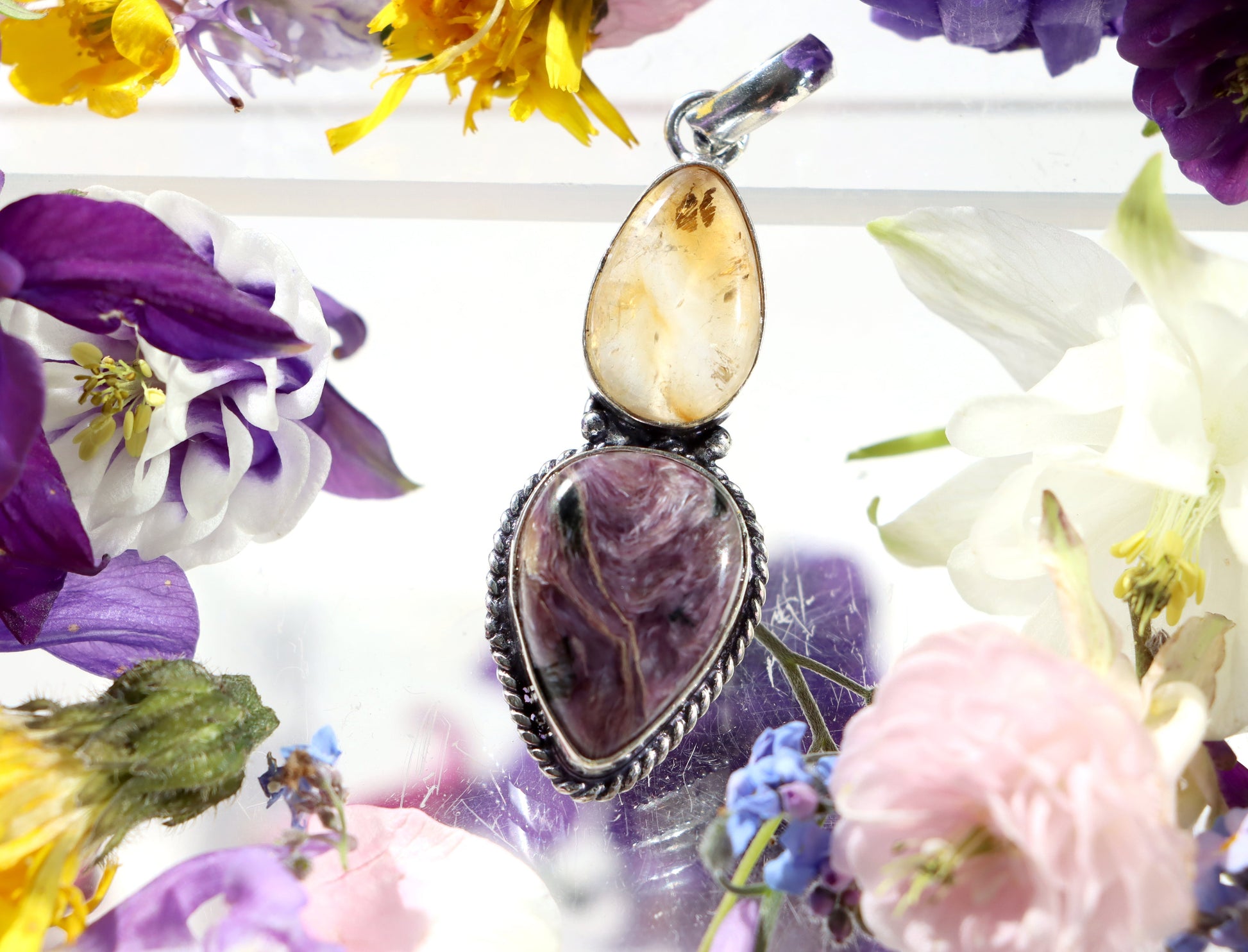 Přívěšek citrín charoit - Supreme Panthers