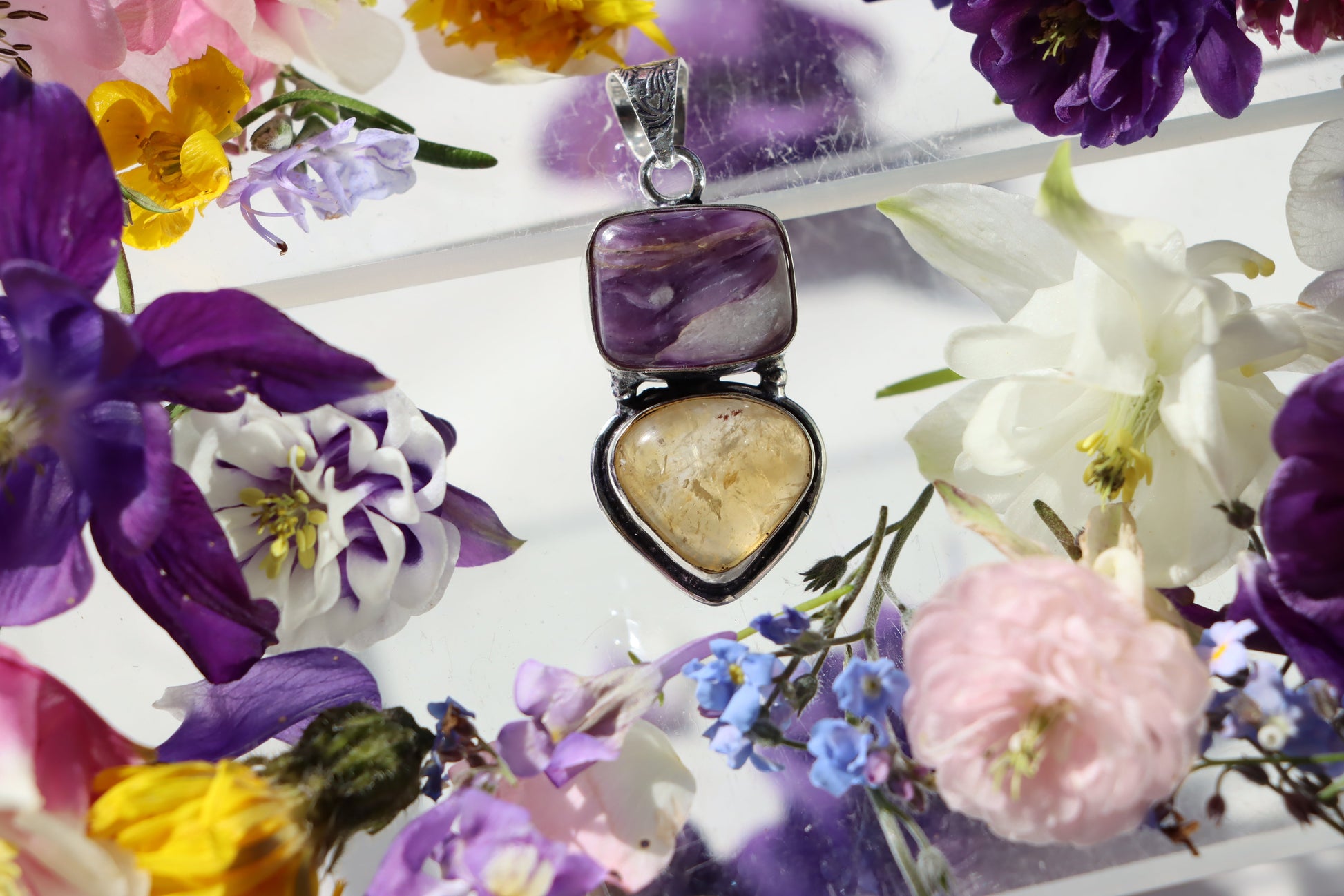 Přívěšek citrín charoit - Supreme Panthers