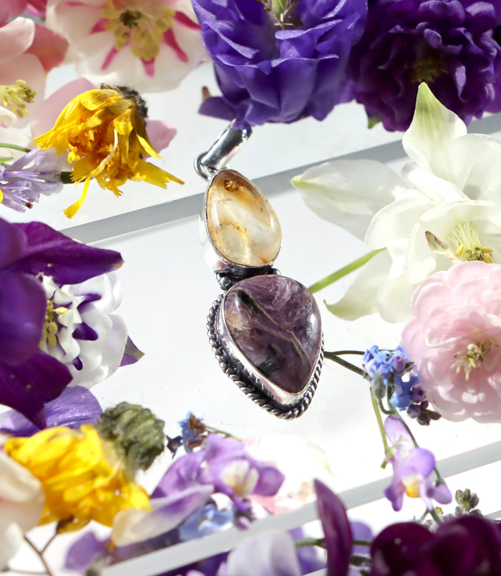 Přívěšek citrín charoit - Supreme Panthers