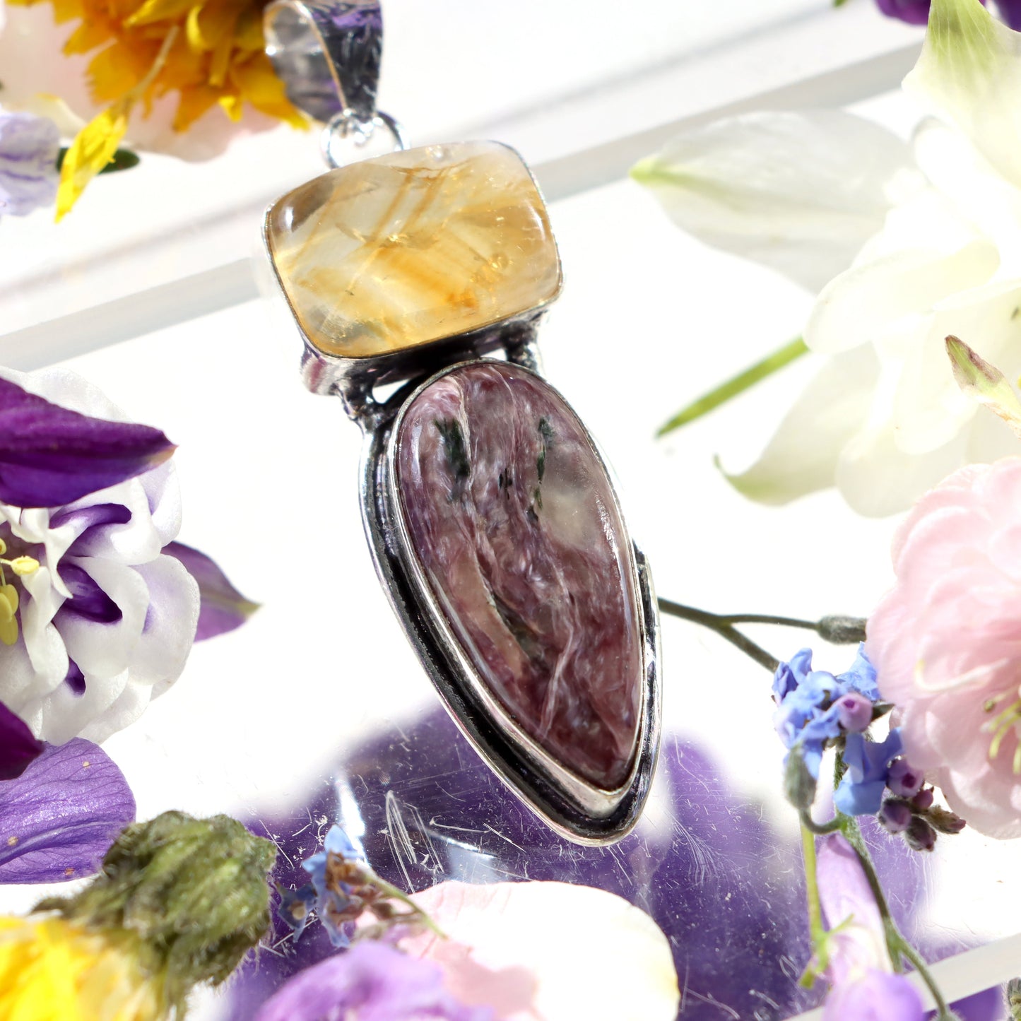 Přívěšek citrín charoit - Supreme Panthers