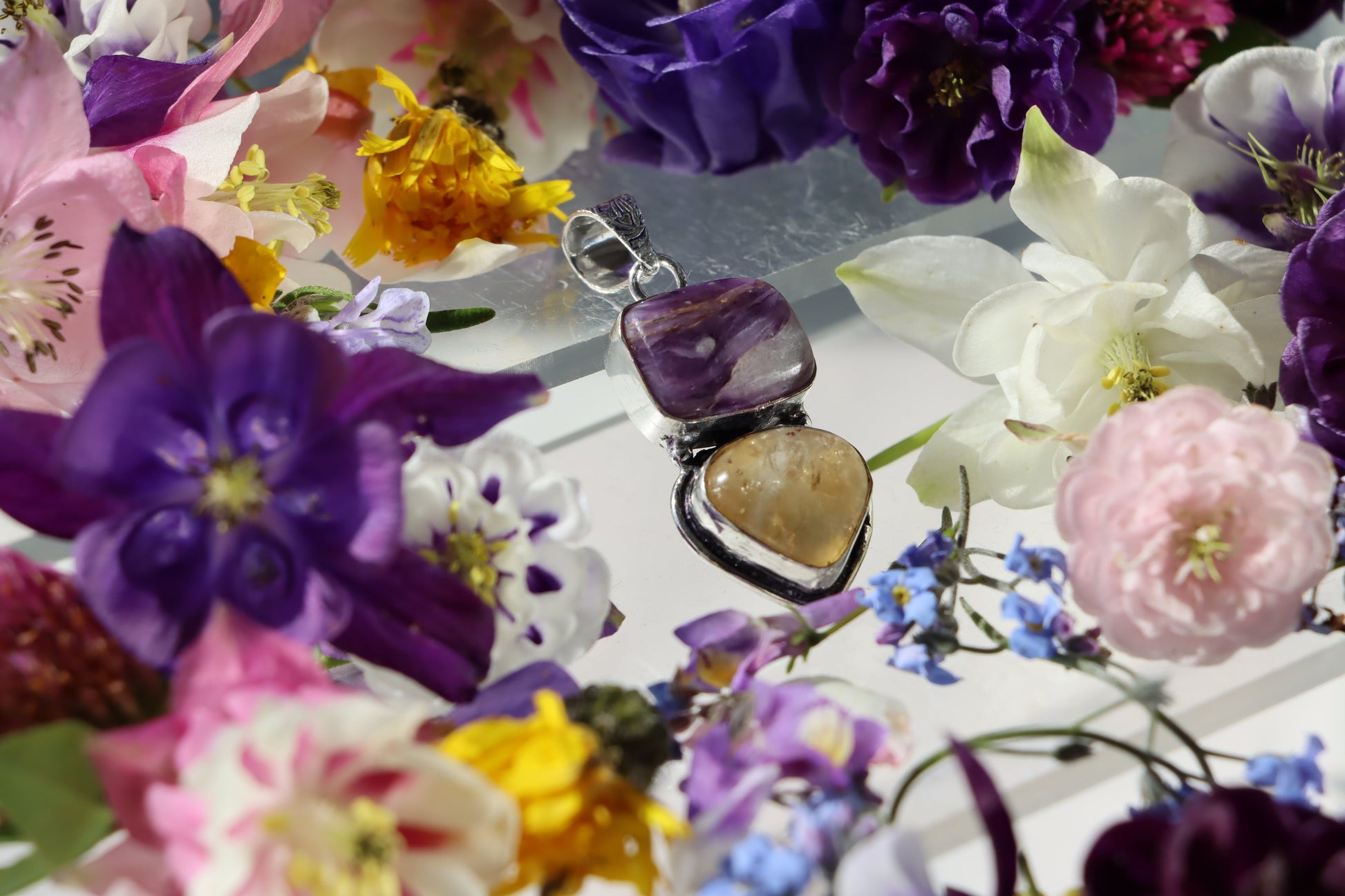 Přívěšek citrín charoit - Supreme Panthers