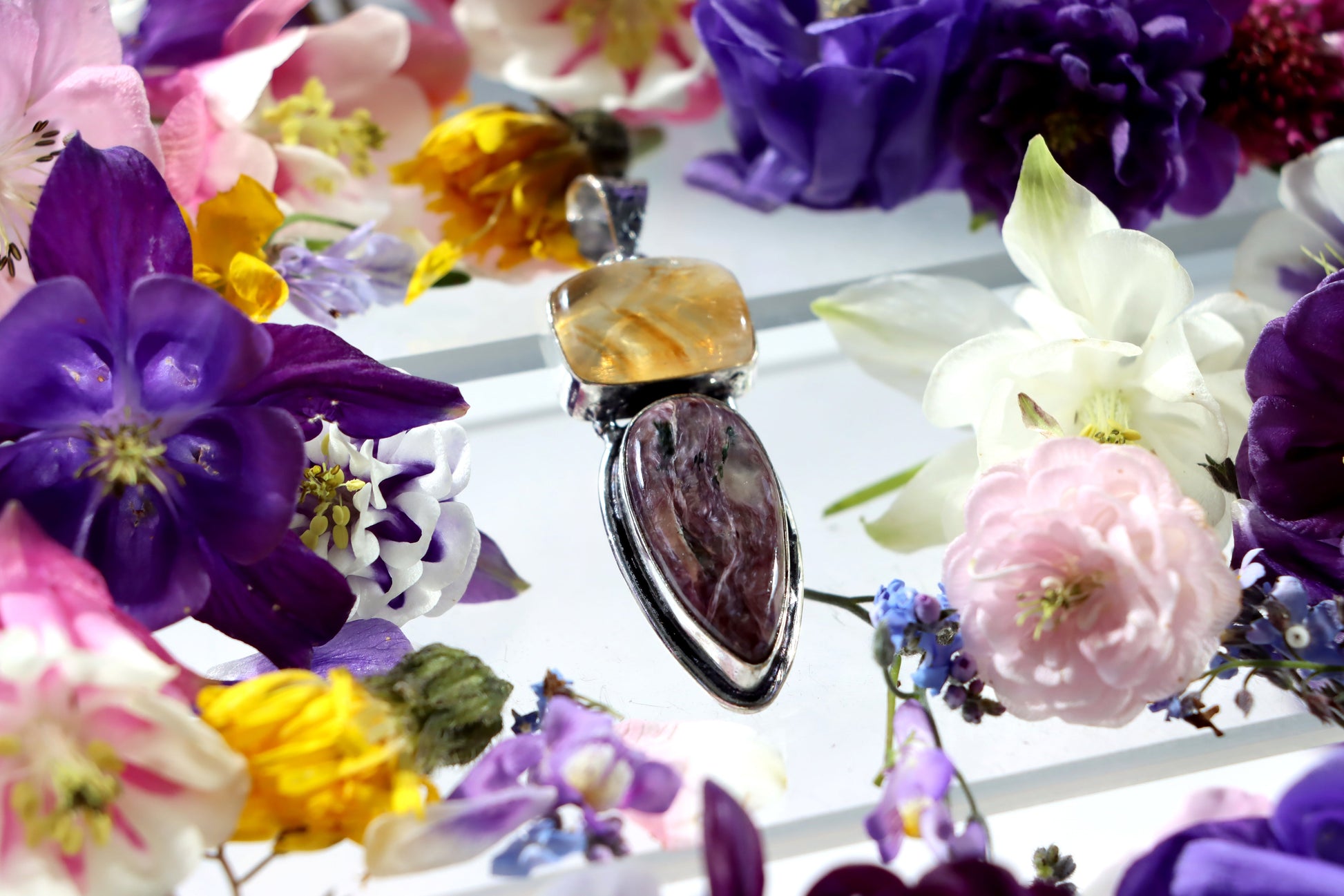 Přívěšek citrín charoit - Supreme Panthers