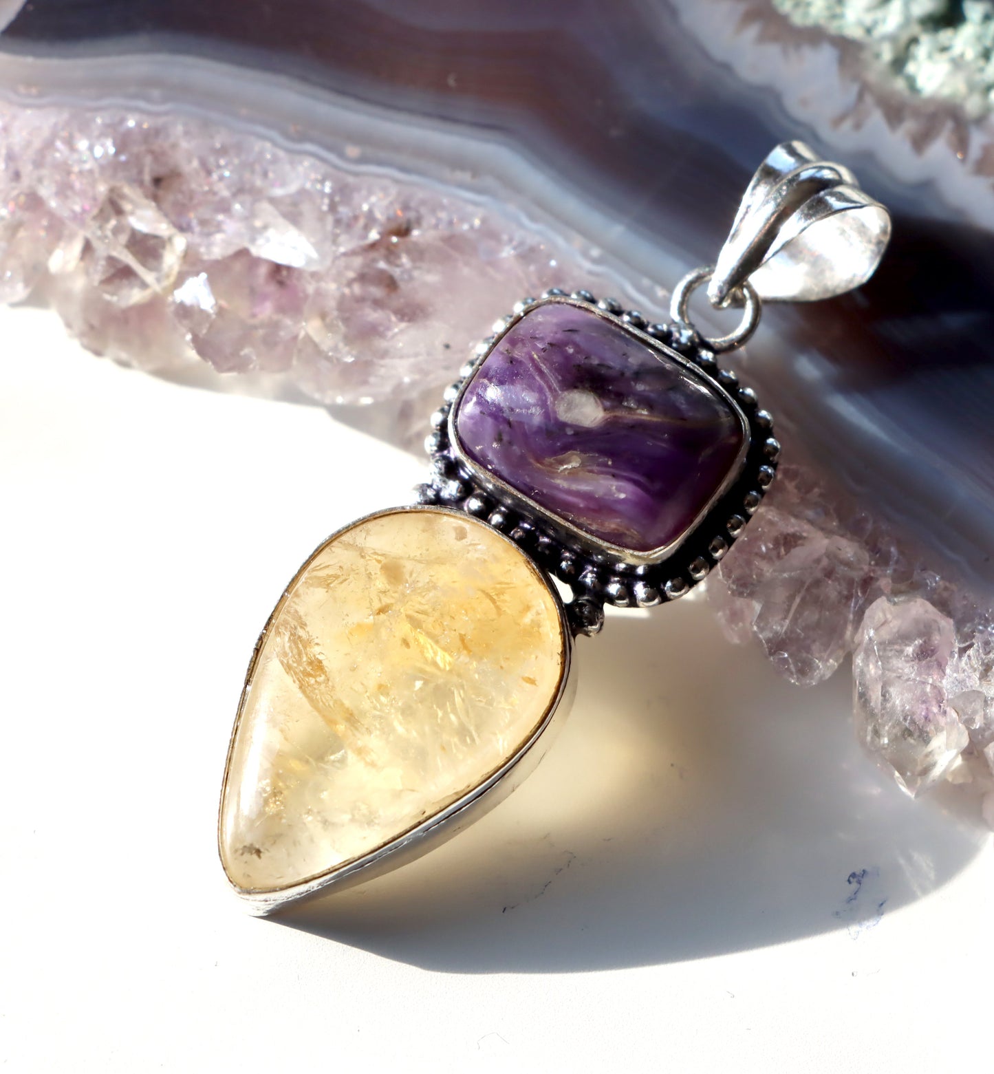 Přívěšek citrín charoit - Supreme Panthers