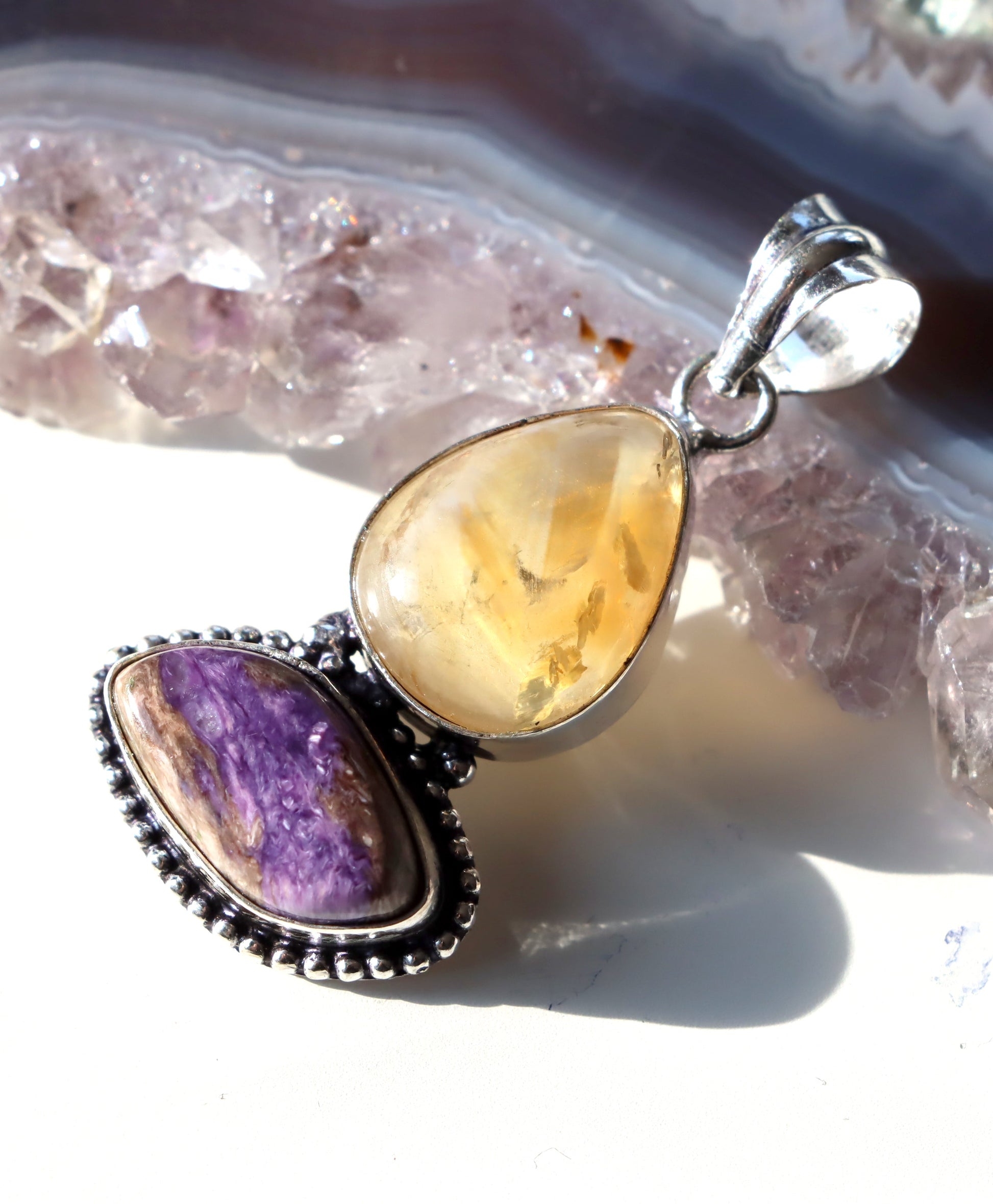 Přívěšek citrín charoit - Supreme Panthers