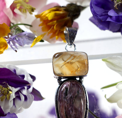 Přívěšek citrín charoit - Supreme Panthers