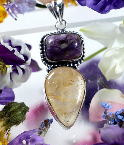 Přívěšek citrín charoit - Supreme Panthers