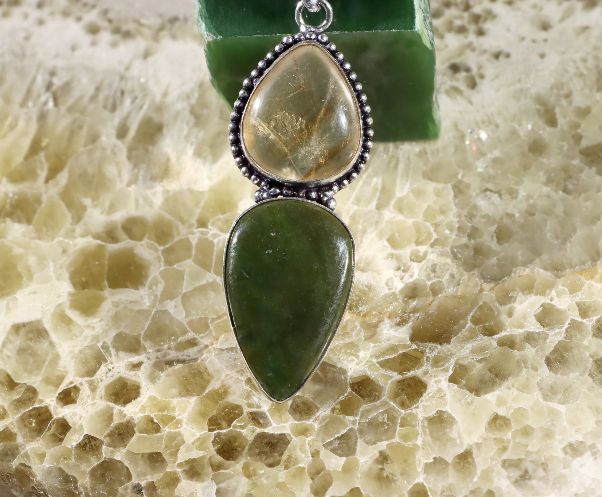 Přívěšek citrín nefrit - Supreme Panthers