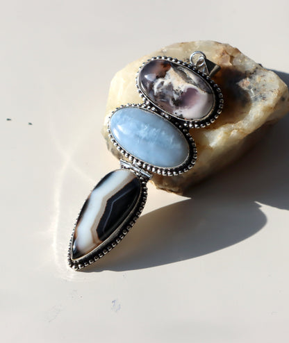 Přívěšek dendritický opál Owyhee opál onyx - Supreme Panthers