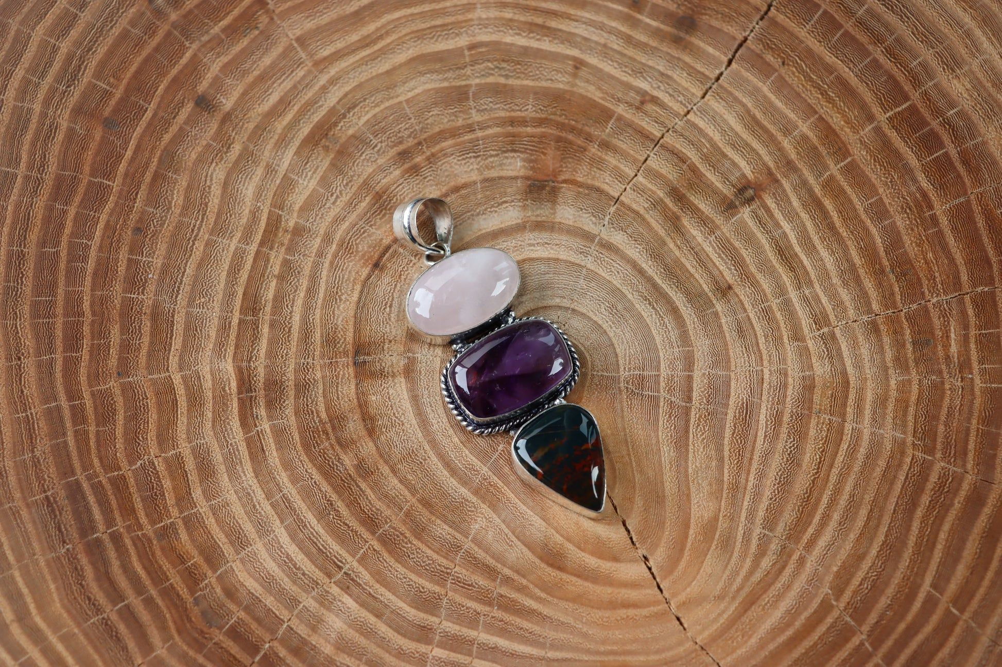 Přívěšek heliotrop jaspis ametyst růženín - Supreme Panthers