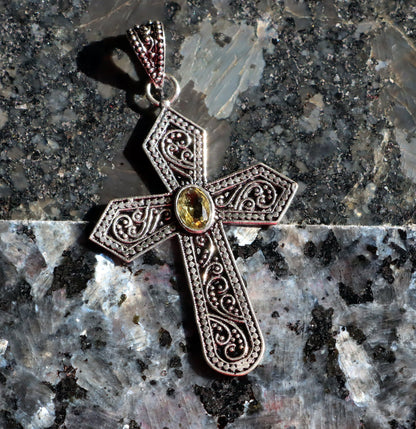 Přívěšek kříž citrín - Supreme Panthers