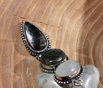 Přívěšek měsíční kámen labradorit hyperstén - Supreme Panthers