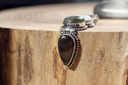 Přívěšek měsíční kámen labradorit hyperstén - Supreme Panthers