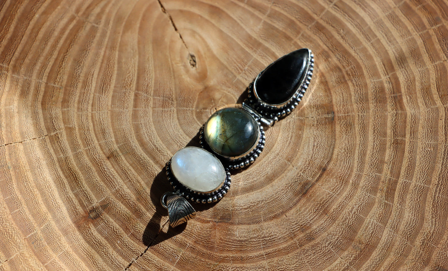 Přívěšek měsíční kámen labradorit hyperstén - Supreme Panthers