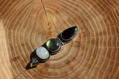 Přívěšek měsíční kámen labradorit hyperstén - Supreme Panthers