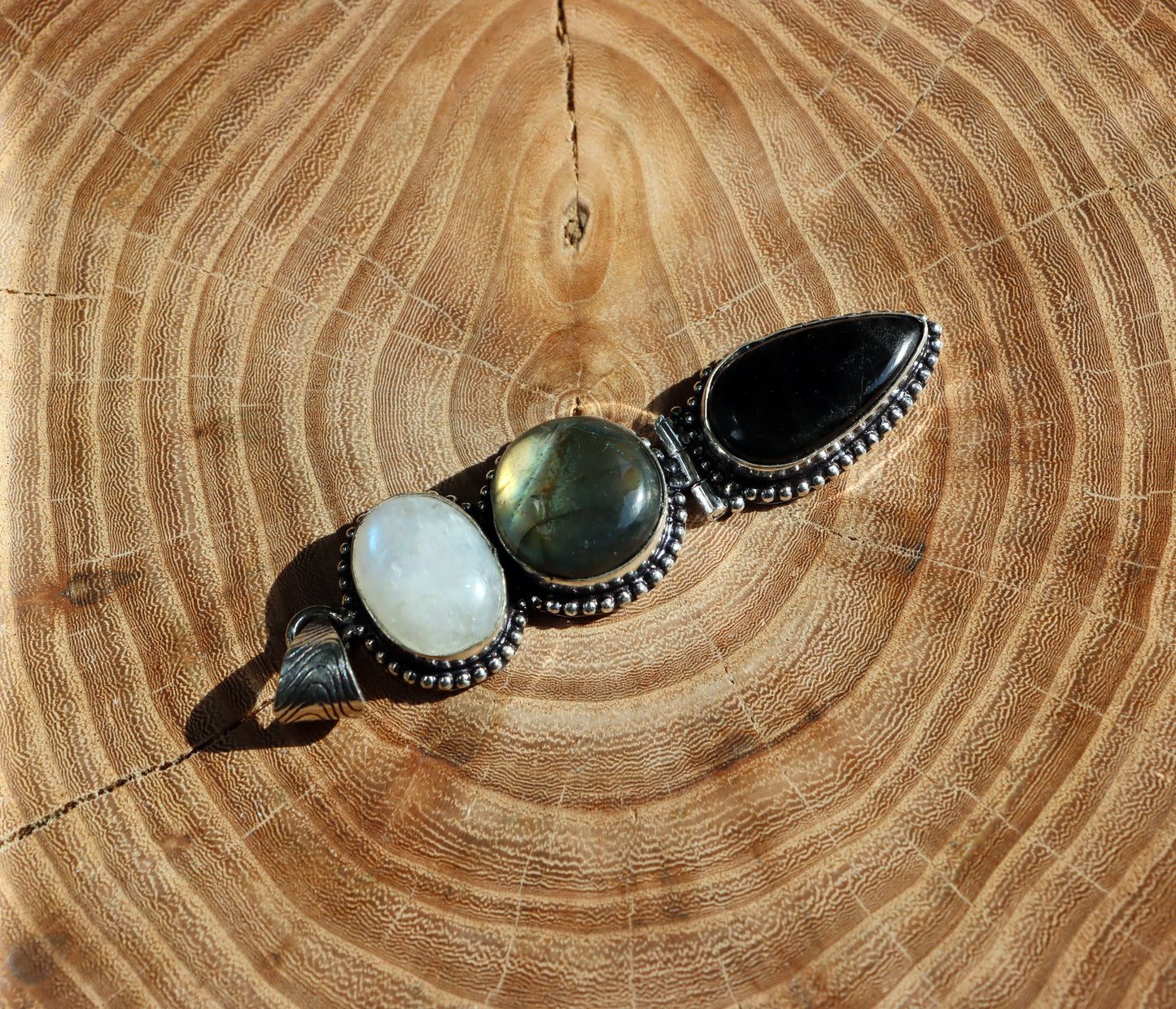 Přívěšek měsíční kámen labradorit hyperstén - Supreme Panthers