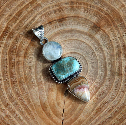 Přívěšek měsíční kámen larimar rodochrozit - Supreme Panthers