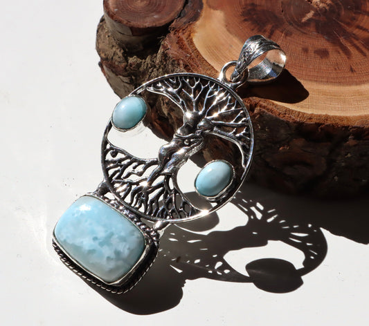 Přívěsek „Objímání ve stromu života – larimar“, č.1 - Supreme Panthers