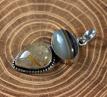 Přívěšek onyx rutil v křišťálu - Supreme Panthers