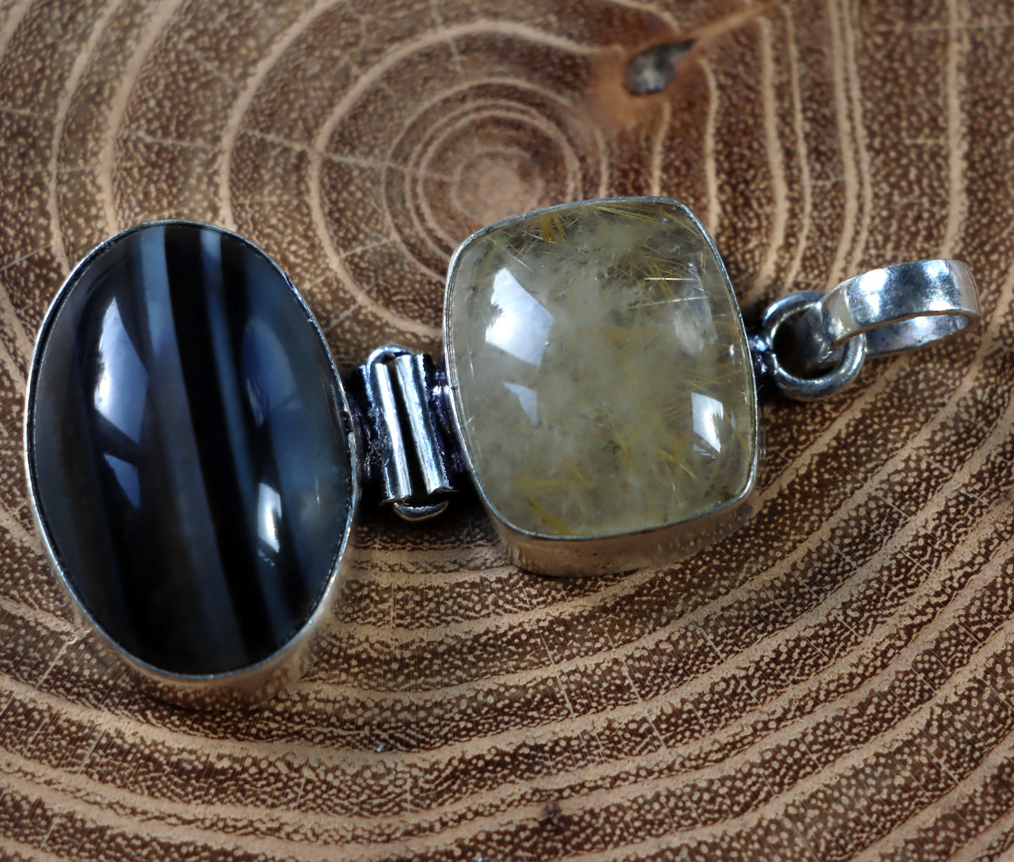 Přívěšek onyx rutil v křišťálu - Supreme Panthers