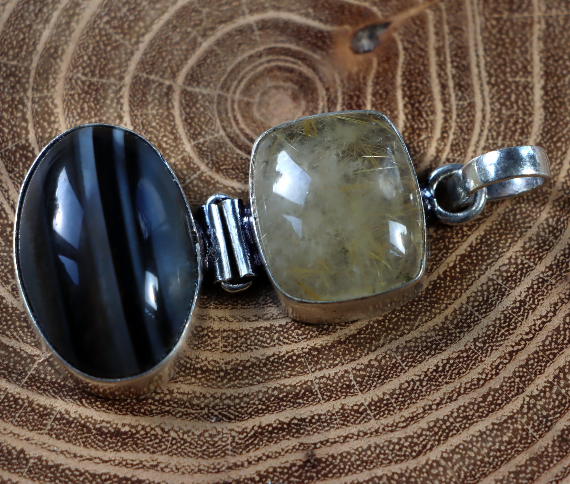 Přívěšek onyx rutil v křišťálu - Supreme Panthers