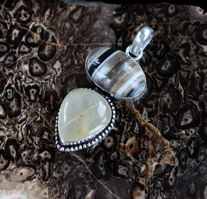 Přívěšek onyx rutil v křišťálu - Supreme Panthers