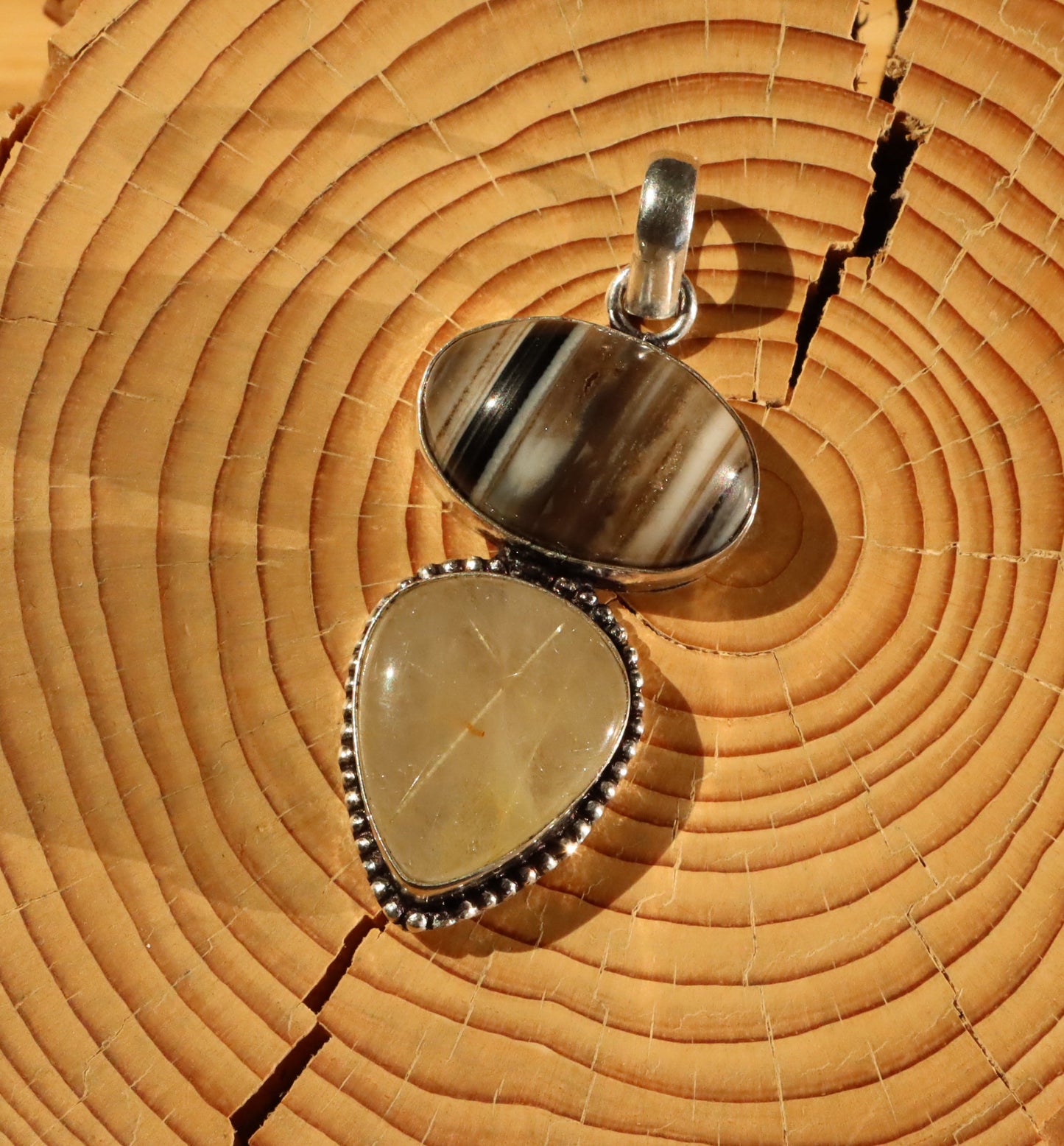 Přívěšek onyx rutil v křišťálu - Supreme Panthers