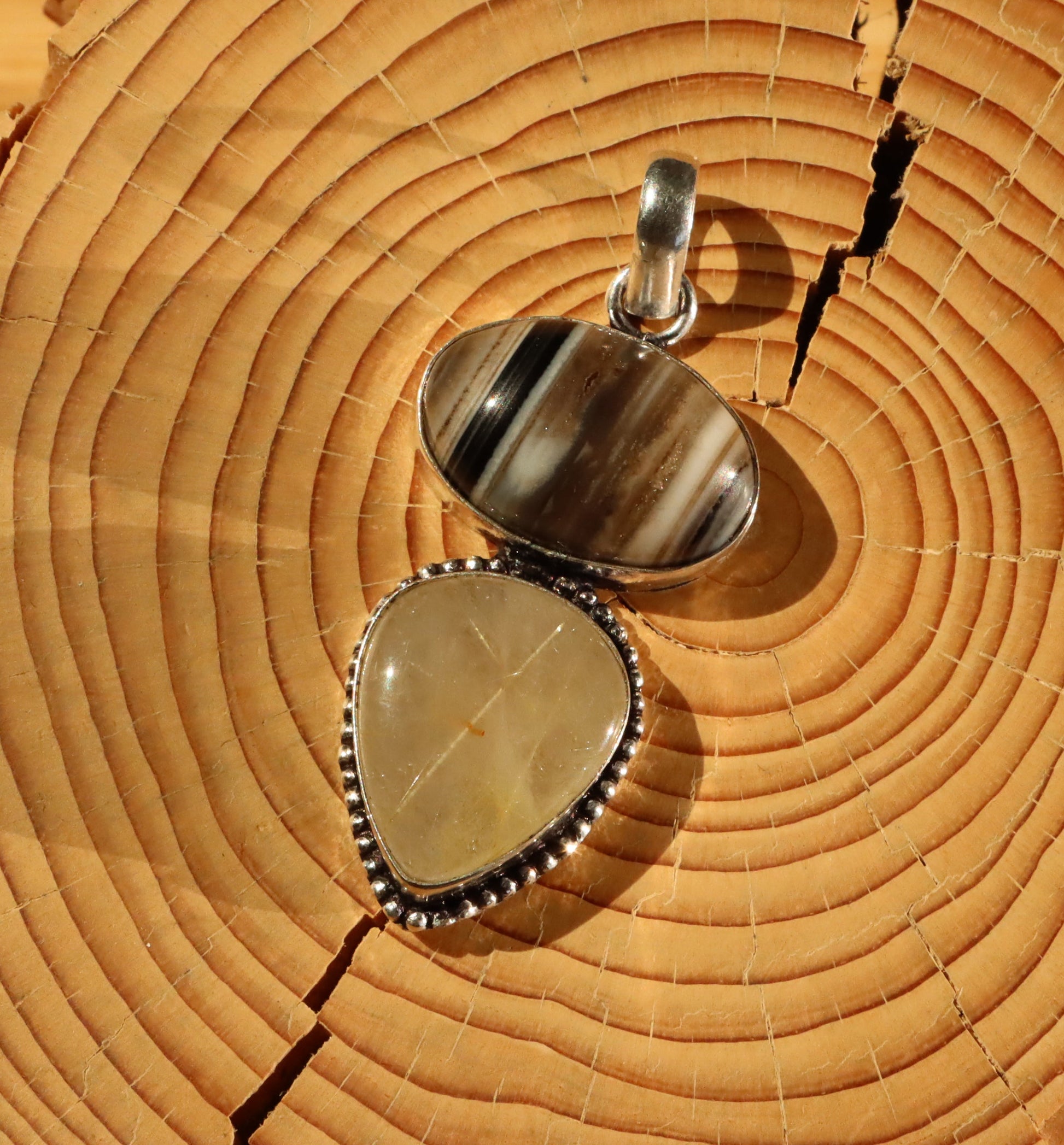 Přívěšek onyx rutil v křišťálu - Supreme Panthers