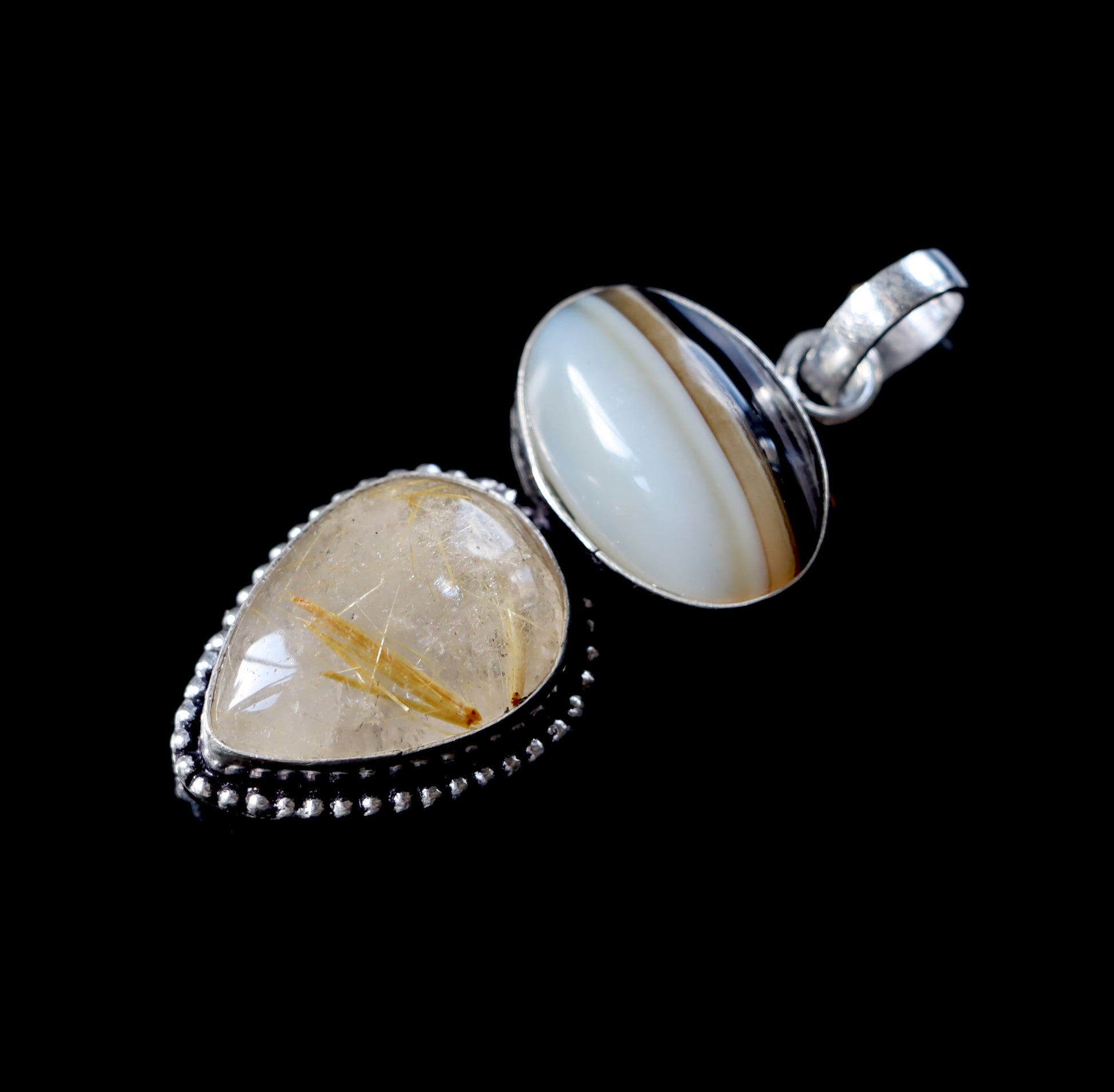 Přívěšek onyx rutil v křišťálu - Supreme Panthers