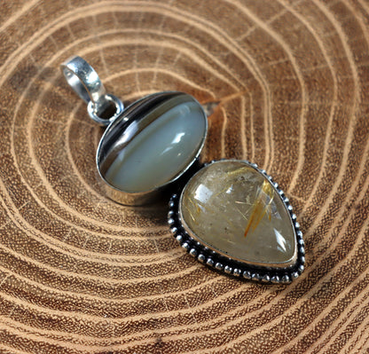 Přívěšek onyx rutil v křišťálu - Supreme Panthers