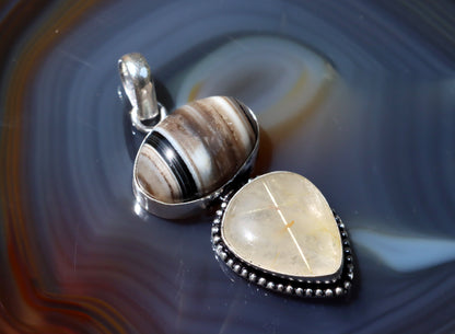 Přívěšek onyx rutil v křišťálu - Supreme Panthers