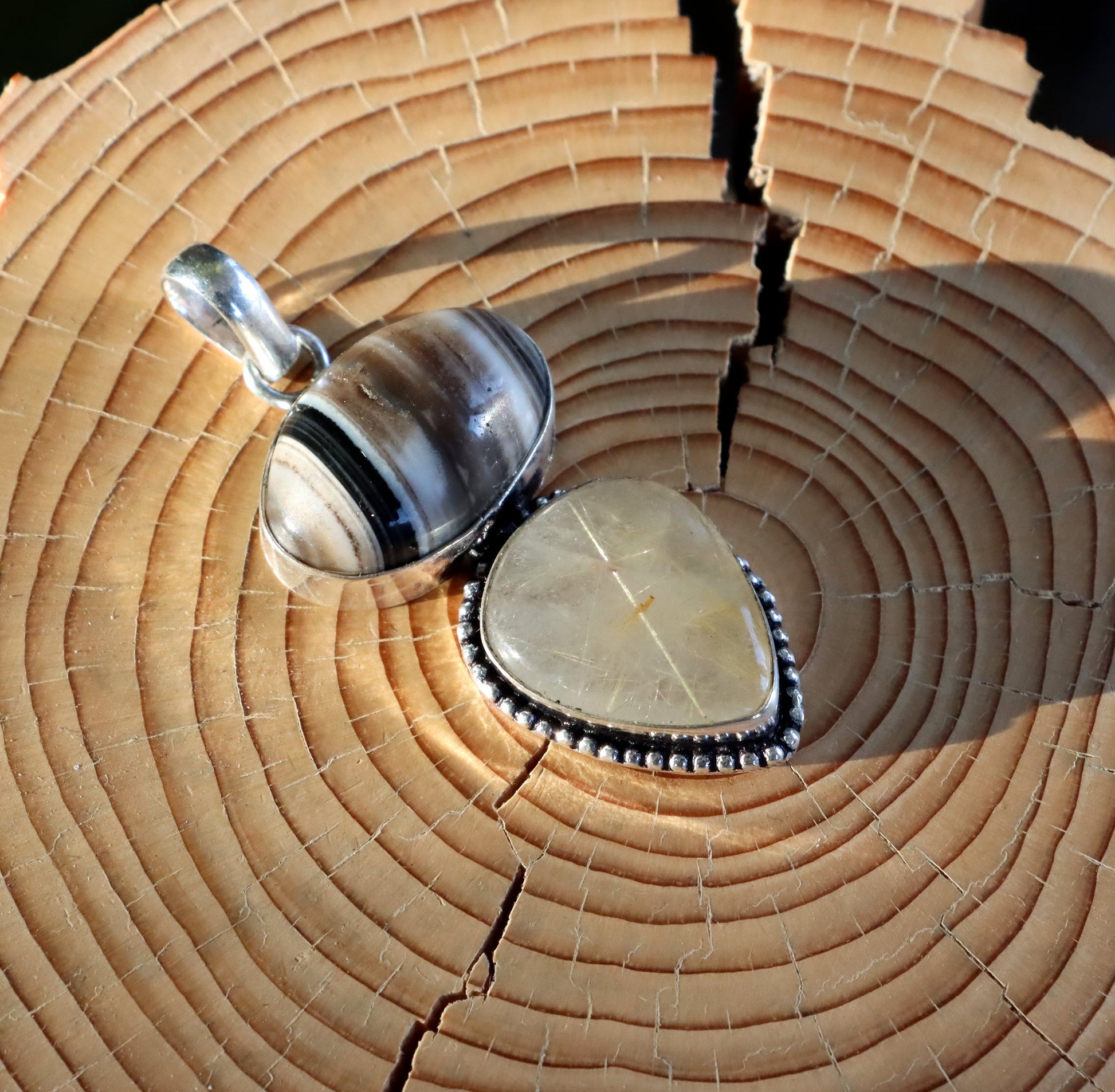 Přívěšek onyx rutil v křišťálu - Supreme Panthers