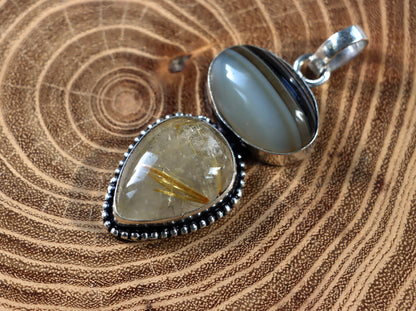 Přívěšek onyx rutil v křišťálu - Supreme Panthers