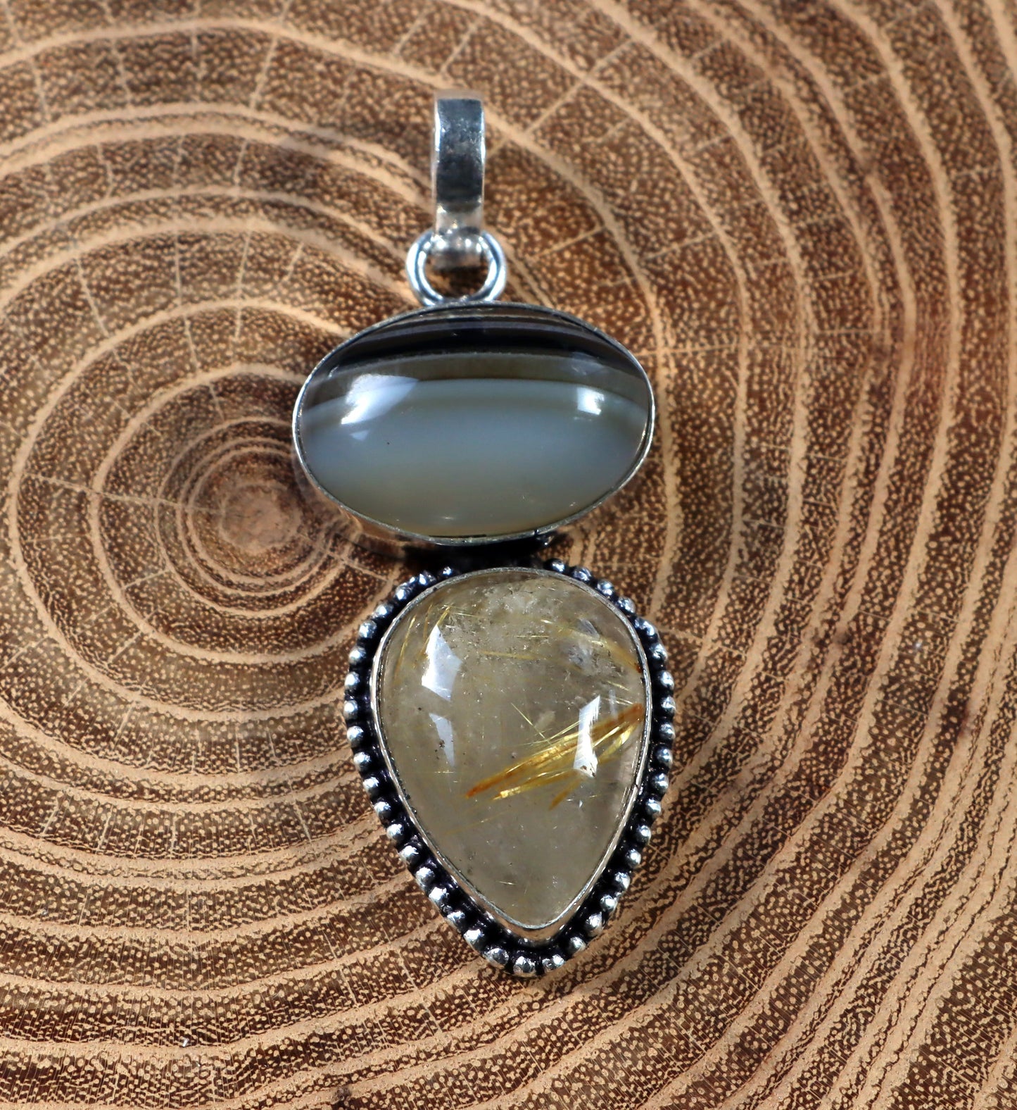 Přívěšek onyx rutil v křišťálu - Supreme Panthers