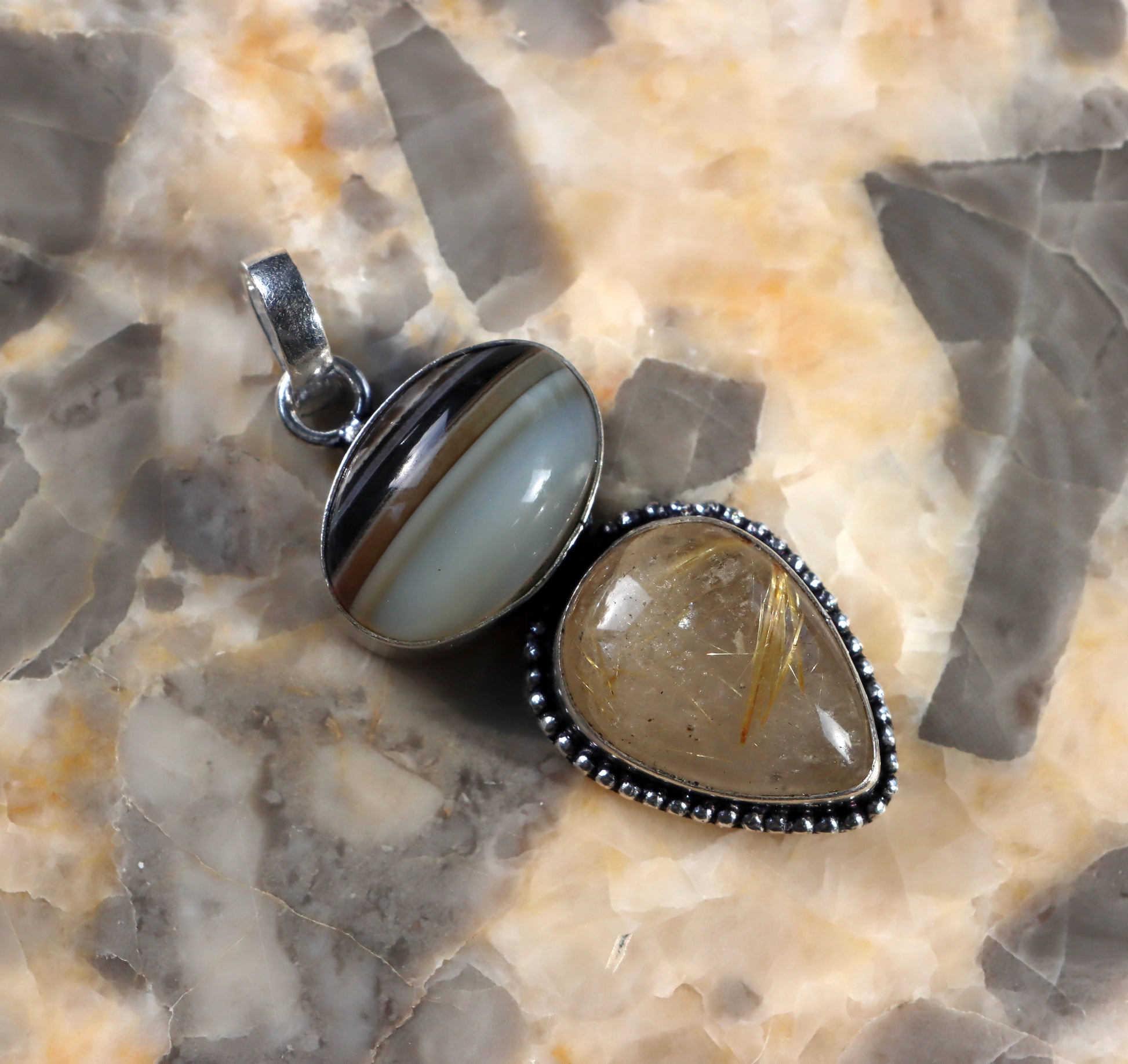 Přívěšek onyx rutil v křišťálu - Supreme Panthers