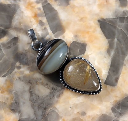 Přívěšek onyx rutil v křišťálu - Supreme Panthers