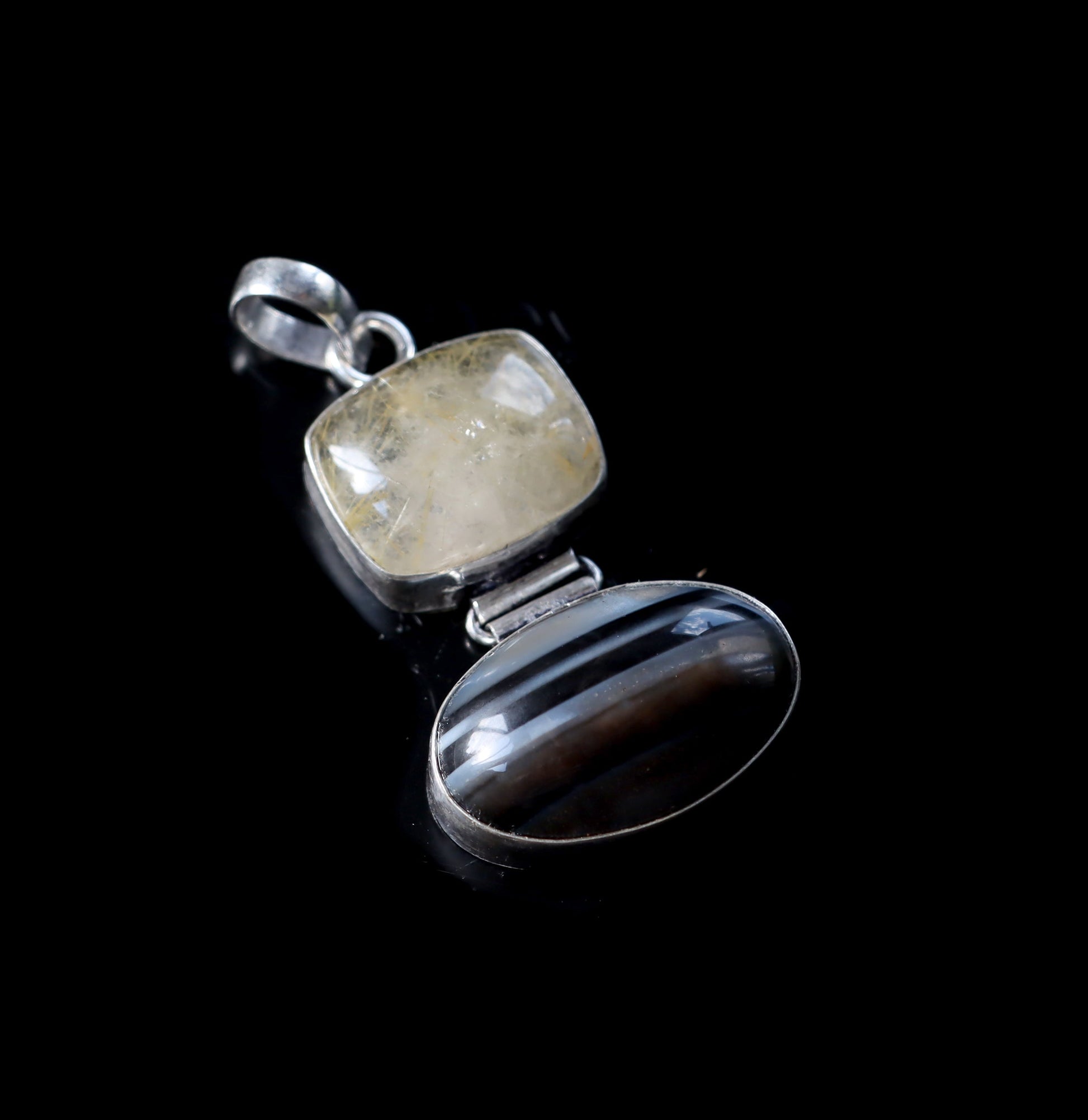 Přívěšek onyx rutil v křišťálu - Supreme Panthers