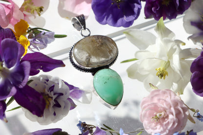 Přívěšek rutil v křišťálu chryzopras - Supreme Panthers