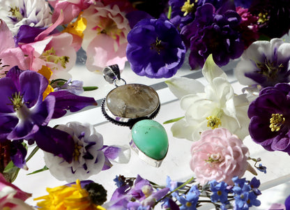 Přívěšek rutil v křišťálu chryzopras - Supreme Panthers