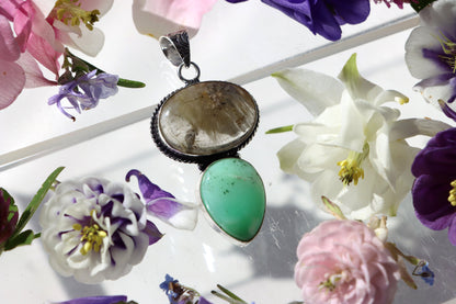 Přívěšek rutil v křišťálu chryzopras - Supreme Panthers