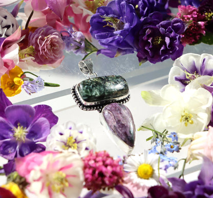 Přívěšek serafinit charoit - Supreme Panthers